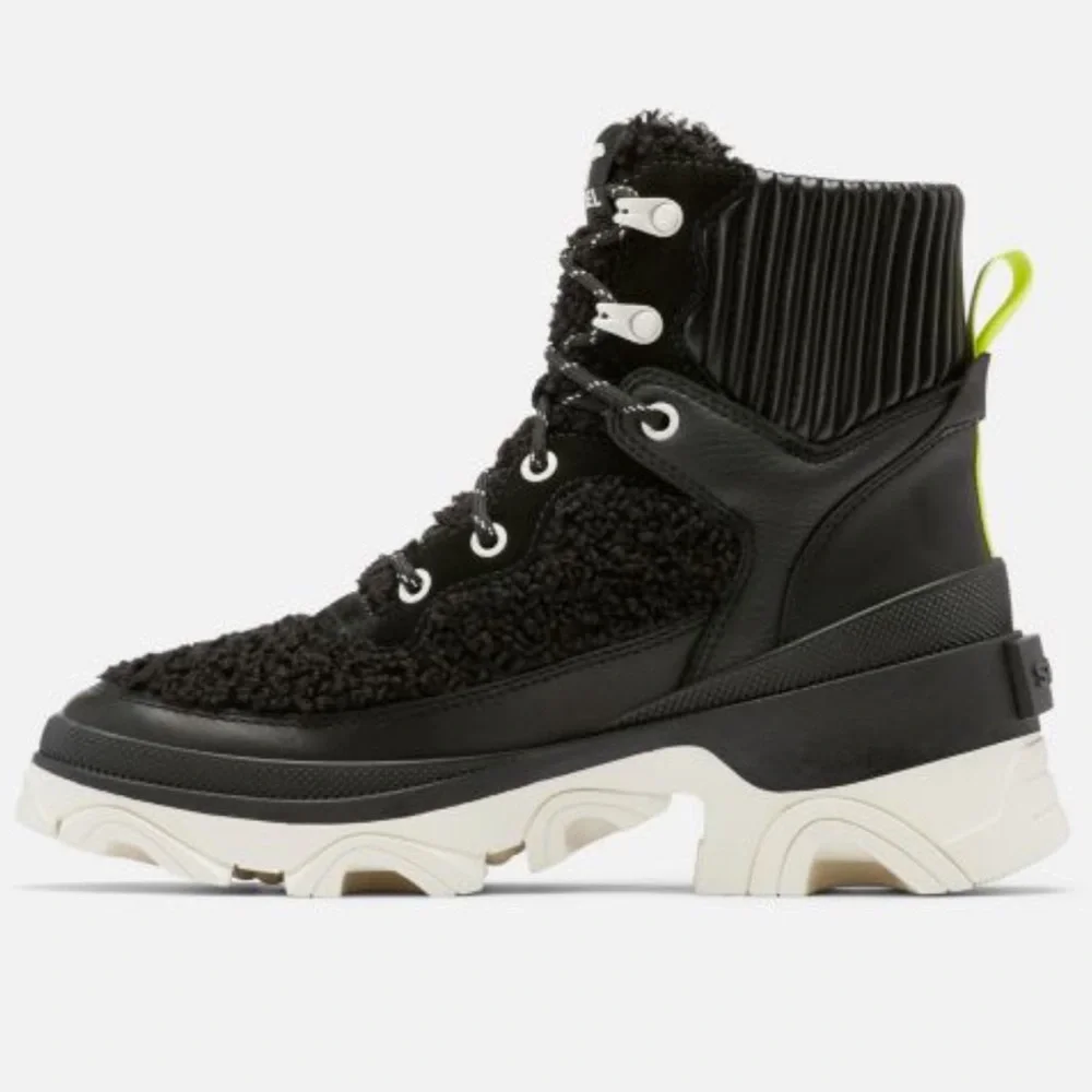 Sorel Brex Boot Cozy Lace in Black, Sea Salt - Picture 3 of 11